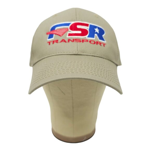FSR Transport Beige Khaki Adjustable Strapback Cap Trucker Baseball Hat Cotton - Picture 9 of 13